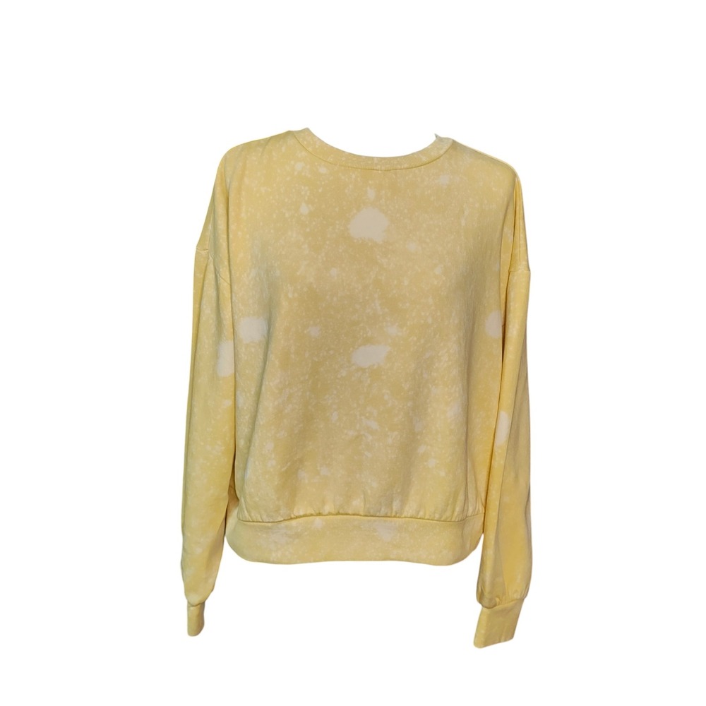 Daily Practice x Anthropologie Sweatshirt Yellow Acid Wash Oversized NWOT‎ L